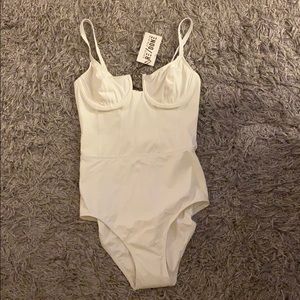 White “The Hollywood” one piece bathing suit